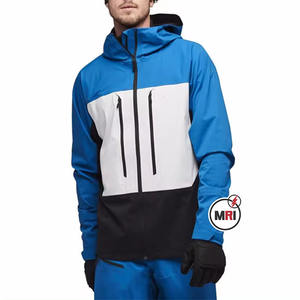 Chaqueta de lluvia con capucha personalizada de alta calidad para hombre, chaqueta de nieve impermeable de dos tonos cortavientos - Product Image 2