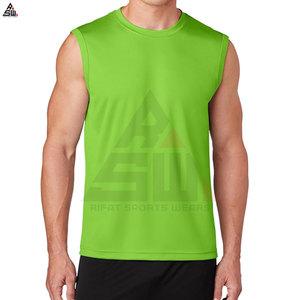 Camiseta Deportiva de Tirantes para Hombre, Tejida, Informal, de Color Sólido, Personalizada, de Secado Rápido y Transpirable - Product Image 5