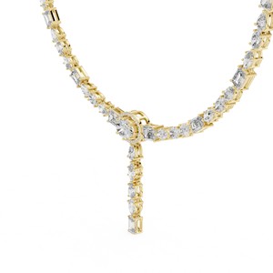 Collier Pendentif en Moissanite Taille Poire, Marquise et Émeraude Ovale, en Argent Sterling 925, Bijoux Fins pour Mariage et Cérémonie, Pierre Précieuse Élégante - Product Image 3