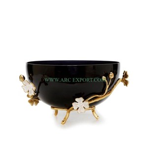 Metal Gold Plated <b>Disposable</b> Party Tabletop Decoration Home Resorts Fruits Server Ware Bowls Large Size Exclusive Quality Unique - Product Image 4