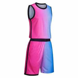 Uniforme de basket-ball extérieur professionnel Dry Fit Logo Design pour préscolaire haute qualité personnalisé Sublimation numérique - Product Image 1
