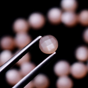 Alta calidad 25 piezas 3mm Rosecut melocotón piedra lunar piedras preciosas sueltas 2.55cts IROC Rosa facetado Natural 2mm espesor IGI certificado - Product Image 6