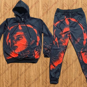 Alta calidad de moda al por mayor de los hombres 100% de poliéster jogging Unisex chándal desgaste logotipo personalizado Casual Joggers chándal para los hombres - Product Image 1