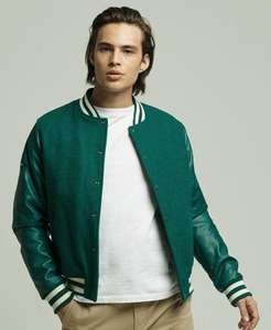 Meilleur matériau Vestes universitaires pour hommes Service ODM personnalisé Tissu léger Style Letterman avec col montant pour l'hiver - Product Image 1