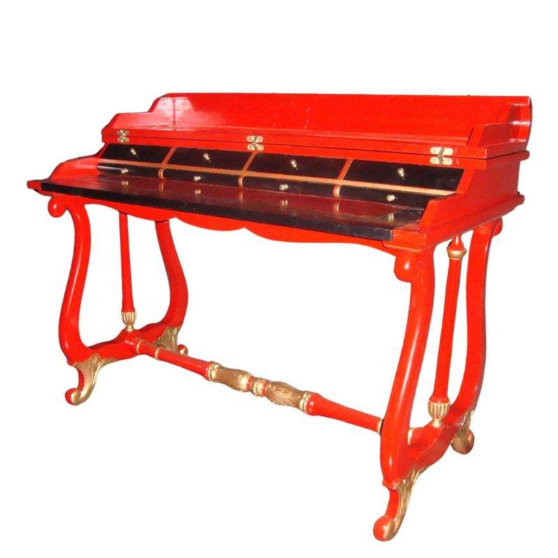 โบราณสีแดง + ดำ + ทาสีทอง