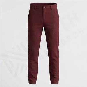 Wholesale <b>Men</b> Casual Slim Fit Pants Luxury <b>Lightweight</b> <b>Summer</b> Smart <b>Trouser</b> Flat Front Mid Waist Straight Bottom Male - Product Image 1