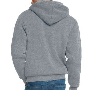 เสื้อมีฮู้ดแบบสวมหัวสำหรับผู้ชายโอเวอร์ไซส์สไตล์สตรีทเสื้อมีฮู้ดแบบเรียบง่ายไม่มีลายสีพื้นสำหรับฤดูหนาว - Product Image 2