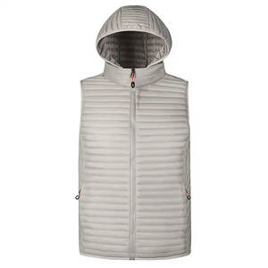 Alta calidad invierno cálido personalizado tamaño grande Casual suelto sólido sin mangas hombres chaleco acolchado tela de lona ropa exterior Reversible - Product Image 2