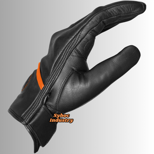 Guantes de cuero para motocicleta con pantalla táctil con protección CE, guantes de cuero de carreras impermeables blindados probados para motorista - Product Image 4