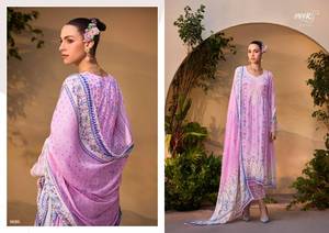 Pure Maslin Digital Print con bordado Salwar Kameez Collection disponible a precio mayorista ideal para ropa de fiesta - Product Image 6