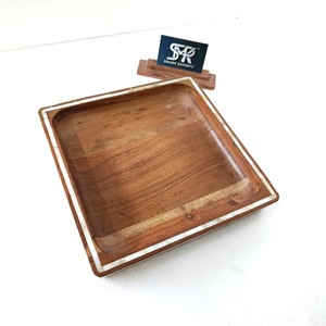Bandeja Cuadrada de Madera Moderna Hecha a Mano con Incrustaciones de Madreperla Natural, Diseño Geométrico, Decoración del Hogar, Organizador de Baño, Bandeja para Servir - Product Image 4