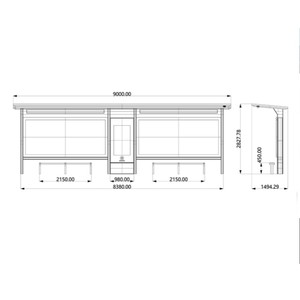 Chuyên Nghiệp Thiết Kế Hiện Đại Thép Không Gỉ Đồ Nội Thất Ngoài Trời Trạm Xe Buýt Thông Minh Xe Buýt Dừng Nơi Trú Ẩn Chống Nước Dẫn Chiếu Sáng Cho - Product Image 5