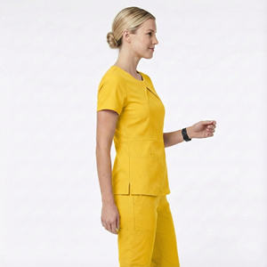 Tenues médicales élégantes pour femmes, ensembles d'uniformes d'infirmière, hôpital, médecin, dentiste, design personnalisé, couleur, logo propre, ensembles de blouses en gros - Product Image 3