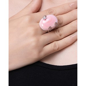 18K <b>Gold</b> Plated Rhodium Claw Inlay Gemstone Ring-Fashionable Waterproof Oval <b>Number</b> Ring - Product Image 2
