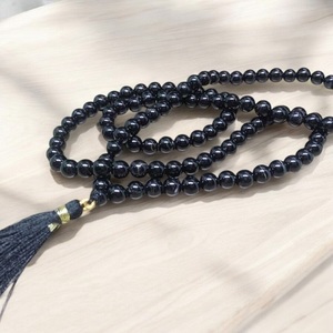 블랙 오닉스 비즈와 수제 Jaap 말라 천연 보석 술 영기 테마 러브 쿼츠 타워 - Product Image 3