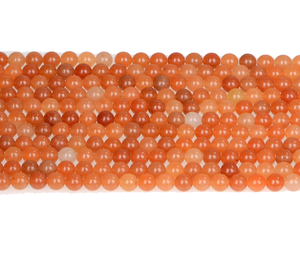 Perles de pierre, perles d'aventurine rouge, brin de perles, bijoux en pierre, pierre précieuse lisse, collier de guérison, cristal naturel, grossiste - Product Image 6