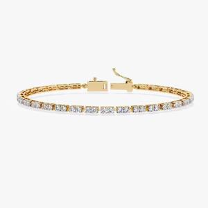 Best Quality Moissanite Diamond 10k/ 14K/18K Yellow <b>Gold</b> Round Cut Bracelet for wedding and party - Product Image 1