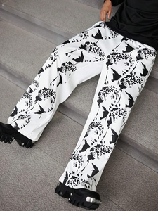 High Quality Blank Baggy Sweatpants Wide Leg Trousers Men <b>Joggers</b> Custom Elastic Oversized <b>Stacked</b> Pants Men Flared Sweatpants - Product Image 5