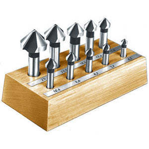 Assortment of <b>9</b> HSS Steel Drill Bit Countersinks-8832g - Product Image 1