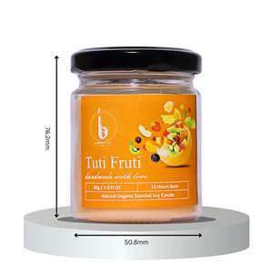 Natural Soy Jar <b>Candle</b> Tutti Frutti Aroma Eco Friendly Long Lasting <b>Scented</b> <b>Candle</b> for Home & Office for Best Price - Product Image 4