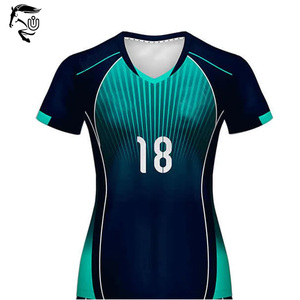 Uniforme de voleibol femenino de la mejor calidad al por mayor equipo de entrenamiento de Jersey de nuevo diseño con técnica de sublimación de servicio OEM - Product Image 2