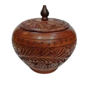 Cenizas del cuerpo humano Urnas de cremación funeraria para adultos Acabado de nuez Recuerdo Cenizas Urnas de cremación conmemorativas - Product Image 1