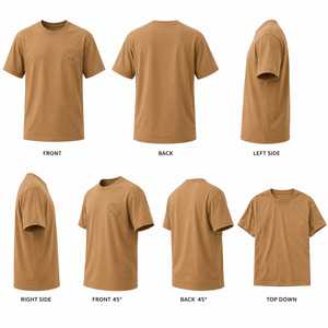 Camiseta de algodón grueso personalizada con cuello redondo, camiseta de algodón extragrande premium sin estampado, camiseta de algodón grueso personalizada con cuello redondo - Product Image 6