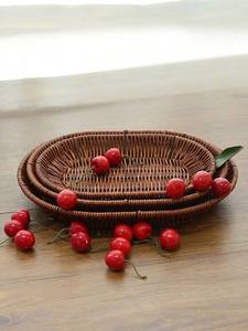 ตะกร้าหวายทรงกลมสานด้วยมือสไตล์เวียดนามสุดฮิตเป็นมิตรกับสิ่งแวดล้อมทันสมัยและหรูหราเหมาะสำหรับการเสิร์ฟและเพิ่มการตกแต่งบ้าน - Product Image 2