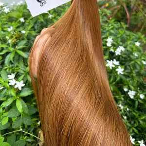 Groothandel Hete Verkopende Natuurlijke Rechte Donkerbruine Kleur Super Dubbel Getrokken Bulk Haar 100% Vietnamese Human Hair Extensions