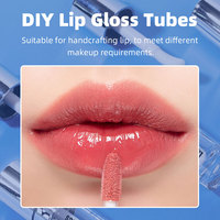 Tubos de Brillo Labial Transparentes con Logotipo Personalizado al por Mayor, Envases de Brillo Labial Plateados Cromados de Lujo, Tubos de Lápiz Labial Vacíos con Aplicador Grande