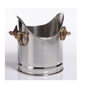 Design magnifiquement fabriqué à la main seau à glace argent en acier inoxydable matériel de qualité supérieure dessus de table Barware - Product Image 6