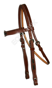 Cabecera de cuero de ajuste occidental hecha a mano con cuello de pecho barril Headstall de carreras para caballos Venta caliente Fabricante India - Product Image 5