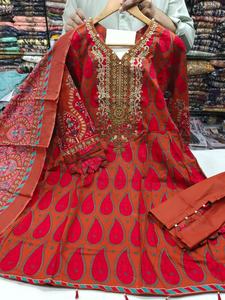 Dernière Collection de robe 3 pièces de pelouse indienne/pakistan, produit populaire 2022 - Product Image 2