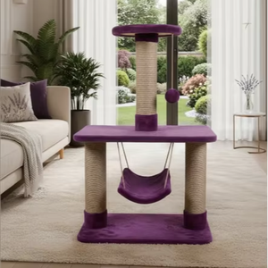 Griffoir pour chat Amistar Cat Palace Violet Comfort de haute qualité, adapté à toutes les tailles de chats. - Product Image 6