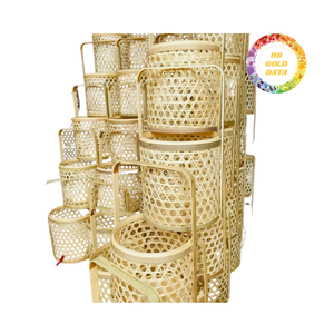 Cesta de bambú duradera tejida a mano para fines de embalaje y servicio, con acabado limpio y estructura reutilizable - Product Image 4