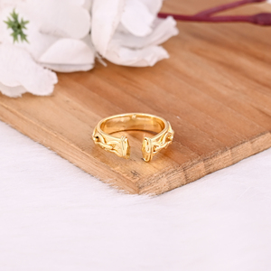 Anneau en laiton simple à la mode, prix de gros, vente chaude, plaqué or, anneaux simples pour femmes, anneau minimaliste réglable, cadeau pour un usage décontracté - Product Image 6