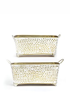 กระถางโลหะลายนูนสำหรับตกแต่งบ้านสวน - Product Image 5