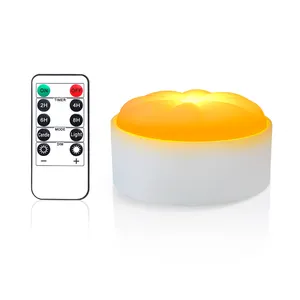 Luci di zucca a LED lampeggianti decorazioni per la casa di Halloween personalizza candele a LED con telecomando accessori per feste lanterne di zucca