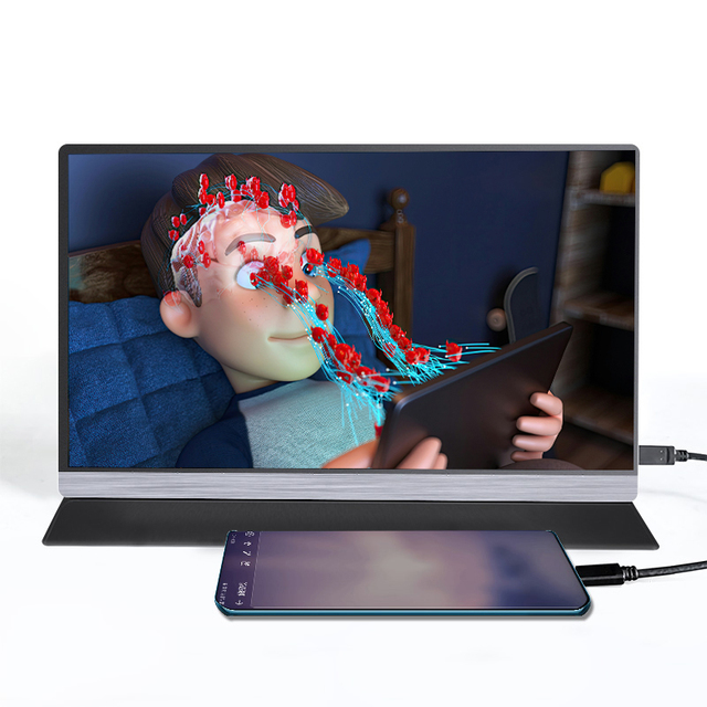 15.6 Inch 1080P Full HD IPS LED Touch Screen Display Type-C 2 Speakers Cell Phone PC Laptop Gaming Portable Monitor 13.3 Inch