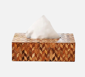 Servilletero de madera Premium de lujo hecho a mano, dispensador de tapa de caja de pañuelos ecológico para cualquier habitación, decorativo organizado - Product Image 2