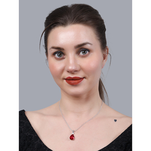 <b>Ruby</b> Water Drop Red Diamond Earrings - Product Image 2