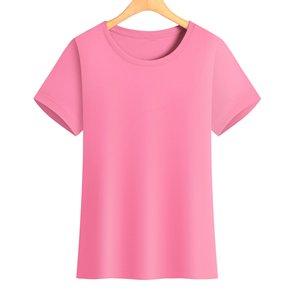 <b>Women's</b> Casual Designer Short Length 100% Cotton Jersey <b>Top</b> Custom Solid Colour Short Sleeve O-neck T-shirt Print Logo Plus Size - Product Image 1