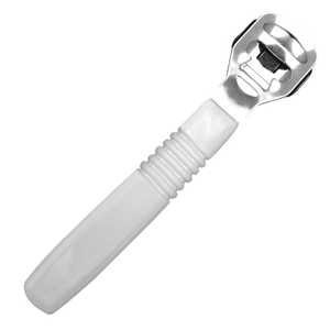 Râpe ergonomique pour pieds avec manche en acier inoxydable et plastique durable, éliminateur de callosités doux pour une élimination facile des peaux dures et des ongles. - Product Image 5