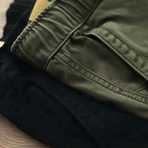 Shorts d'été décontractés pour hommes, respirants, coupe-vent, en coton, couleur unie, taille haute élastique, logo personnalisé, tailles XS à 6XL - Product Image 5