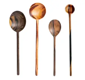 Cucchiai di legno per cucinare set di regalo per uno chef Itza legno Premium Set di utensili da cucina cucchiaio fatto a mano In India