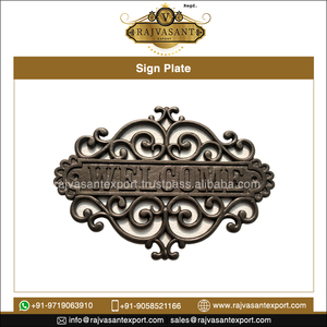 Plaque de signalisation de Style traditionnel de haute qualité pour la maison porte d'hôtel conception personnalisée vente en vrac en laiton ABS matériel plaque de signalisation inde - Product Image 2