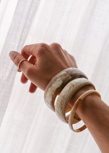 Smart Modern Handmade Fashion Bangle Natural Horn for Woman and <b>Girl</b> Wedding Party Highly Sought After Horn Bangle - Product Image 3
