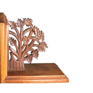 Fourniture directe d'usine de serre-livres artisanaux en bois fournisseur fiable porte-livre de qualité et organisateur utilisation et décoration meilleur prix - Product Image 3