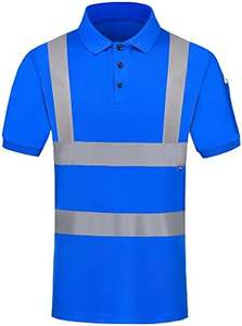2025 hommes Construction haute visibilité travail Polo demi-manches demi visibilité réfléchissant sécurité T-Shirt garde uniformes - Product Image 6