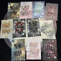 Boîte mystère de faux ongles à presser en forme de cercueil, style 3D, motifs mixtes aléatoires, luxe artisanal
